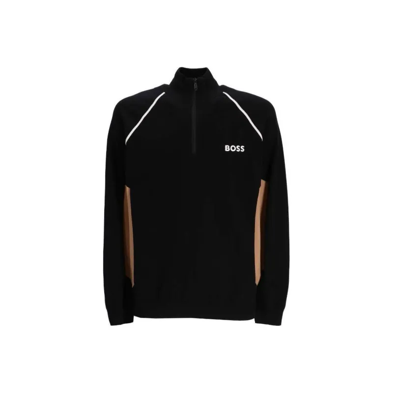 HUGO BOSS Logo embroidered Colour block Sweater-0