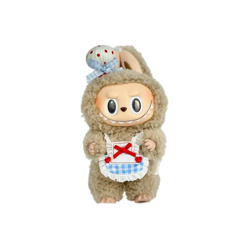 [Modified Doll] POP MART Labubu THE MONSTERS Heartbeat Macaron Collection, Little Chef, Cute Hang Tag Box 17cm-16