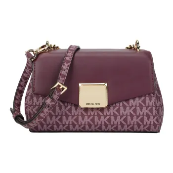 MICHAEL KORS Lita Leather Handbag, Shoulder Bag, Crossbody Bag Small Size Women's Fuchsia