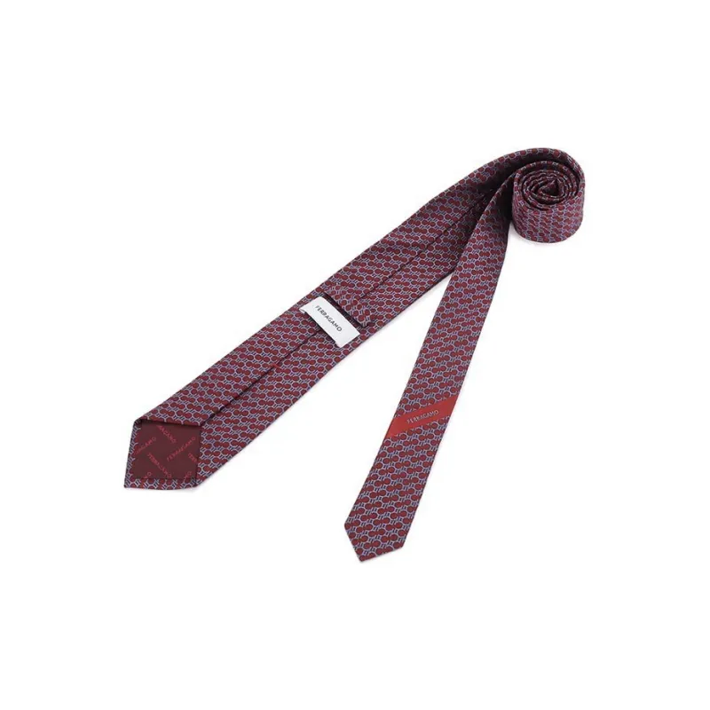 FERRAGAMO Silk Ties Men's Burgundy-2