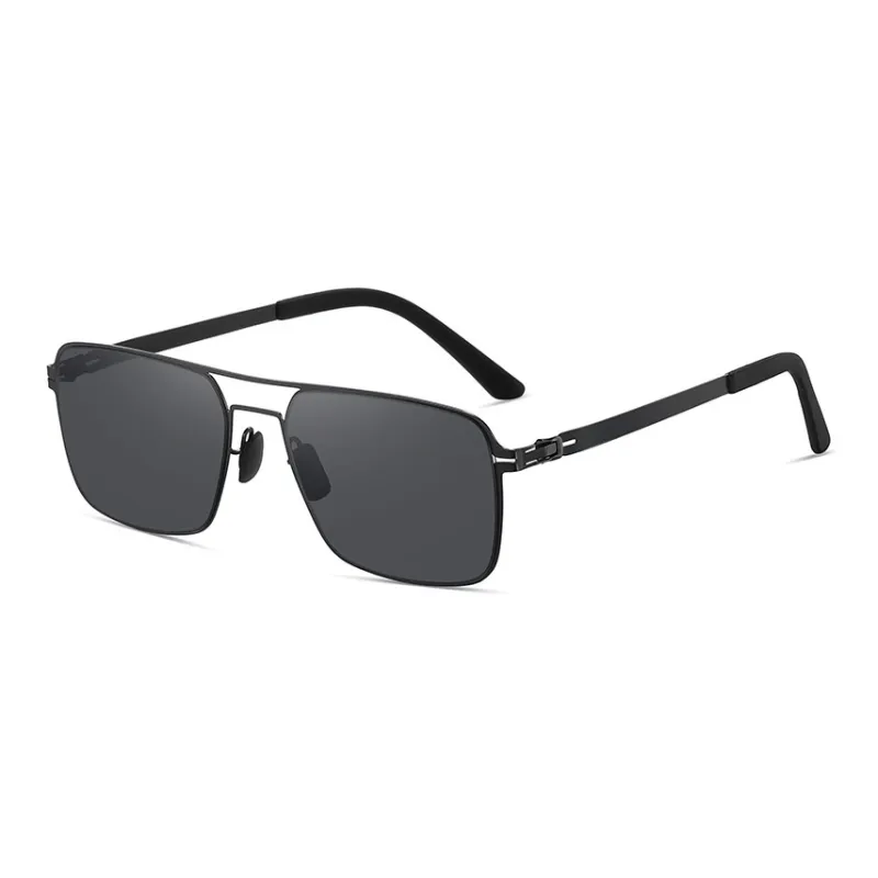 Yamaichi Maru Stainless Steel Square Sunglasses Unisex-3