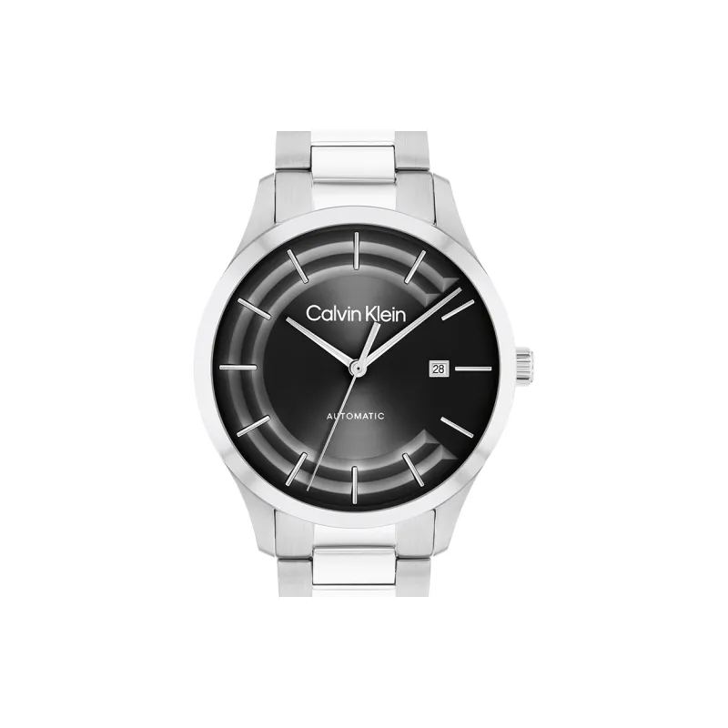 CALVIN KLEIN Knight Wrist Watch Automatic Mechanical Movement Steel Strap 40mm Black Dial Unisex-3