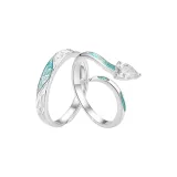 Glacier Serpent Couple Rings