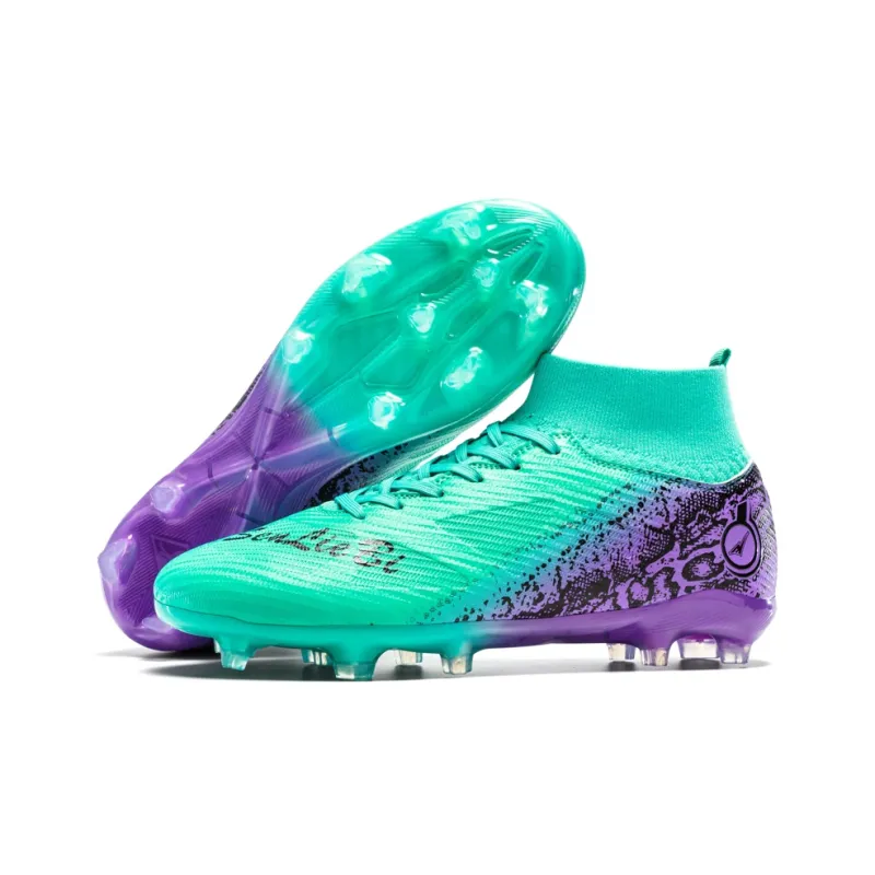 QIUTEXIONG SG Metal Long Studs Soft Ground Slip Resistant Coverage Soccer Shoes Unisex-19