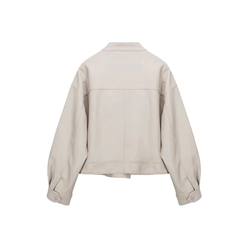 Classic Leather Jacket Exemplifies Unique Style Unisex-36