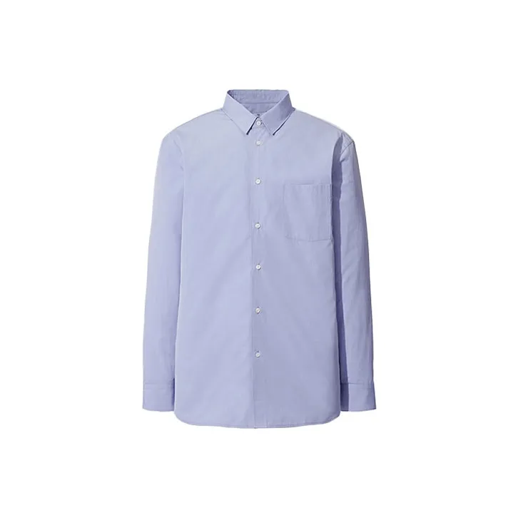 UNIQLO Jil Sander Collaboration Shirts Men Light Blue-0