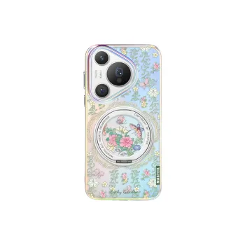 Marsfield Acrylic Material 360 Rotating Magnetic Stand Case Flowers And Shell Phone Cases Compatibility  Huawei P70/Pro