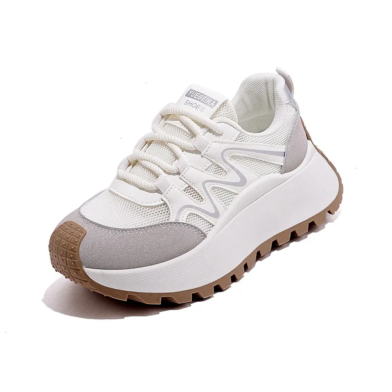 Lin's Travels Abrasion Resistant Breathable Height Increasing Low Top Chunky Sneakers Women's-3