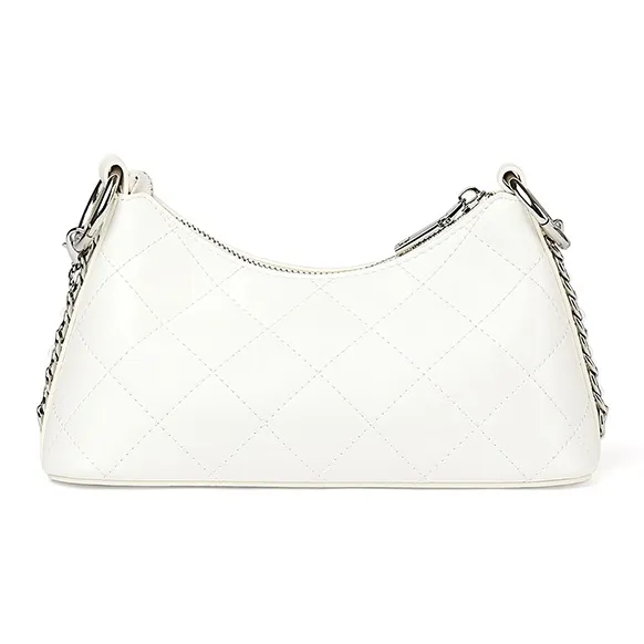 TUCANO Cow Leather With Synthetic Leather Shoulder Bag Regular Women's Pearl White-2
