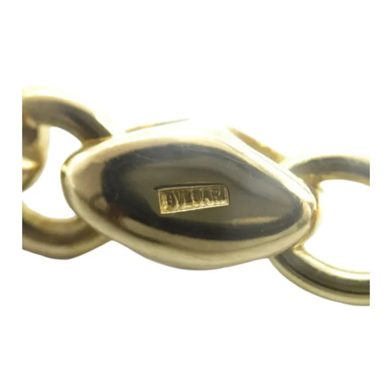BVLGARI 2010s 18K Yellow Gold Rice chain Necklace-1