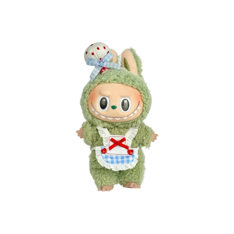 [Modified Doll] POP MART Labubu THE MONSTERS Heartbeat Macaron Collection, Little Chef, Cute Hang Tag Box 17cm-8