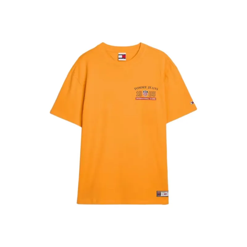 Tommy Hilfiger International Games Logo T Shirt T Shirt Unisex Yellow-0