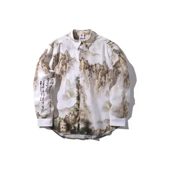 LiNing Shirts Men Mountain Print
