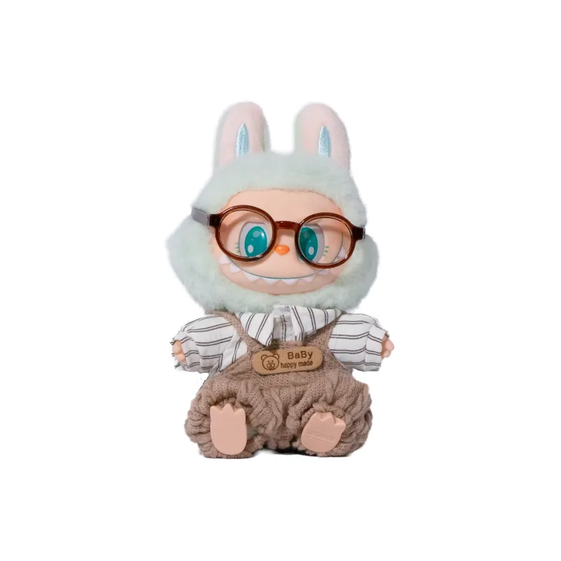 [Modified Doll] POP MART THEMONSTERS BABY BEAR, WRONG Hang Tag Box Labubu Vinyl Sitting Party, 15cm In Height-0