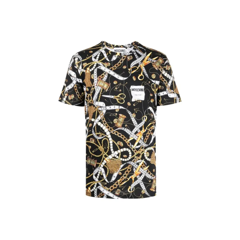 MOSCHINO Motif Printed Crewneck T Shirt-0