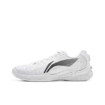 LiNing Anti Slip Wear Resistant Low Top Tennis Shoes Unisex White Black