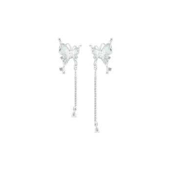KING OF BLING 925 Sterling Silver Pin, Alloy, Oil Drip, Zircon, Glass Earrings Women's