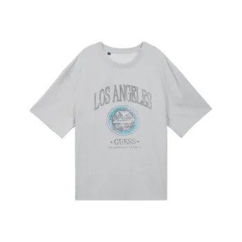 GUESS T-Shirts Men Light Gray