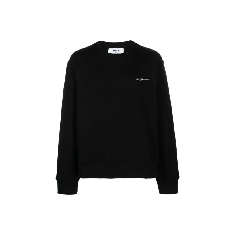 MSGM Logo Embroidered Crewneck Sweatshirt-0