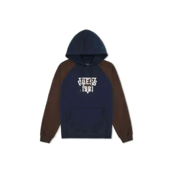 GUESS Sweatshirt Unisex Quartz Blue & Pumpkin Brown
