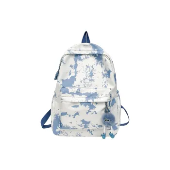 Kaka Tree Nylon Backpack Unisex Black/Blue/Pink/Purple/Gray