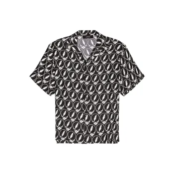 AMIRI Grateful Dead Skull Silk Shirt