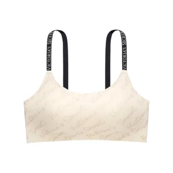 Victoria's Secret Bra Women's Vanilla White Letter Print