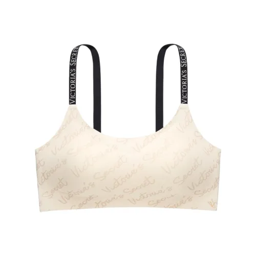 Victoria's Secret Bra Women's Vanilla White Letter Print