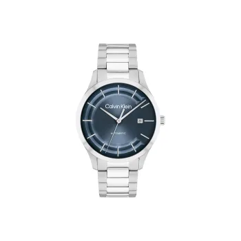 CALVIN KLEIN Knight Wrist Watch Automatic Mechanical Movement Steel Strap 40mm Blue Dial Unisex
