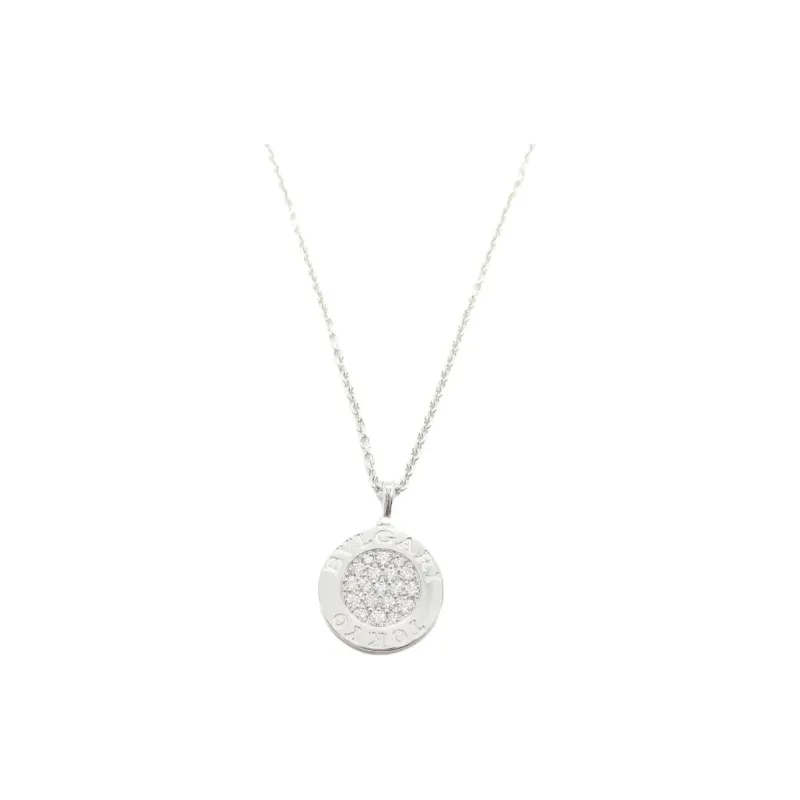 BVLGARI 2010s 18K White Gold Bulgari Diamond And Onyx Necklace-0
