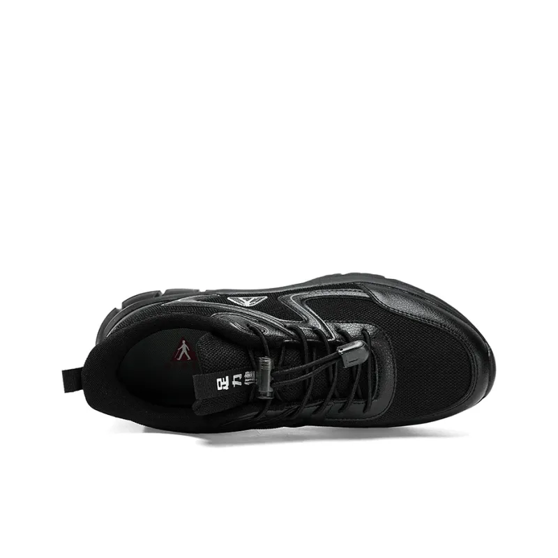 ZULIZ Sports Elderly Shoes Casual Shoes Men Low Top Black/Black White/Dark Gray-4