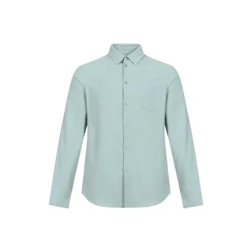 KENZO Shirts Men Gray Green