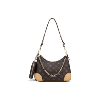 RED DRAGONFLY PVC Lightweight Vintage Crossbody Handbag, Shoulder Bag Women's Coffee