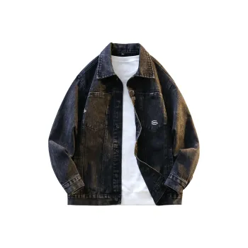 FOR FEAR THAT Denim Jacket Unisex Black Gray