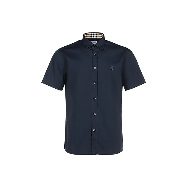 Burberry Shirts Men Dark Blue-0