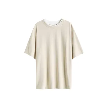 Hacikis T Shirt Men's Light Beige Yellow