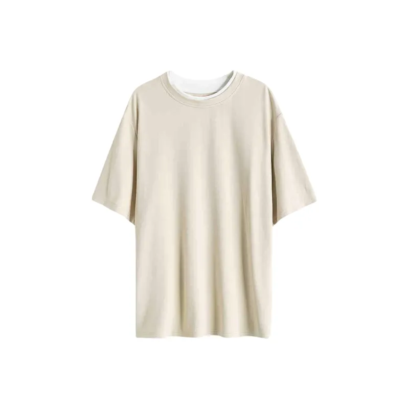 Hacikis T Shirt Men's Light Beige Yellow-0