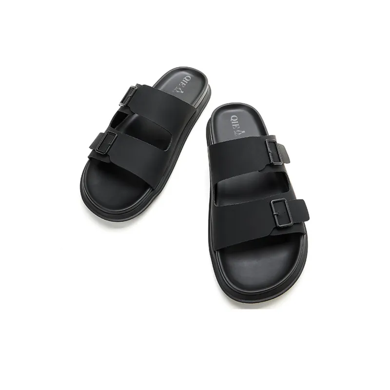 QIE Abrasion Resistant Slide Slippers Men's Black-4