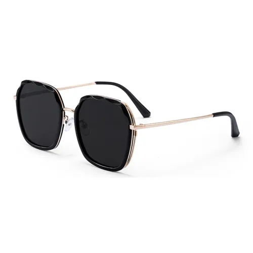 Wood Premium Alloy TR/Memory Plastic Square Sunglasses Women's