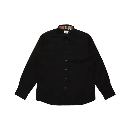 Burberry Slim Fit Monogram Motif Stretch Cotton Poplin Shirt