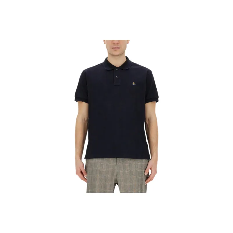 Vivienne Westwood Orb Embroidered Short Sleeved Polo Shirt-2