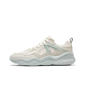 Erke Abrasion Resistant Breathable Low Top Casual Shoes Men's Microcrystal White Wild Gray