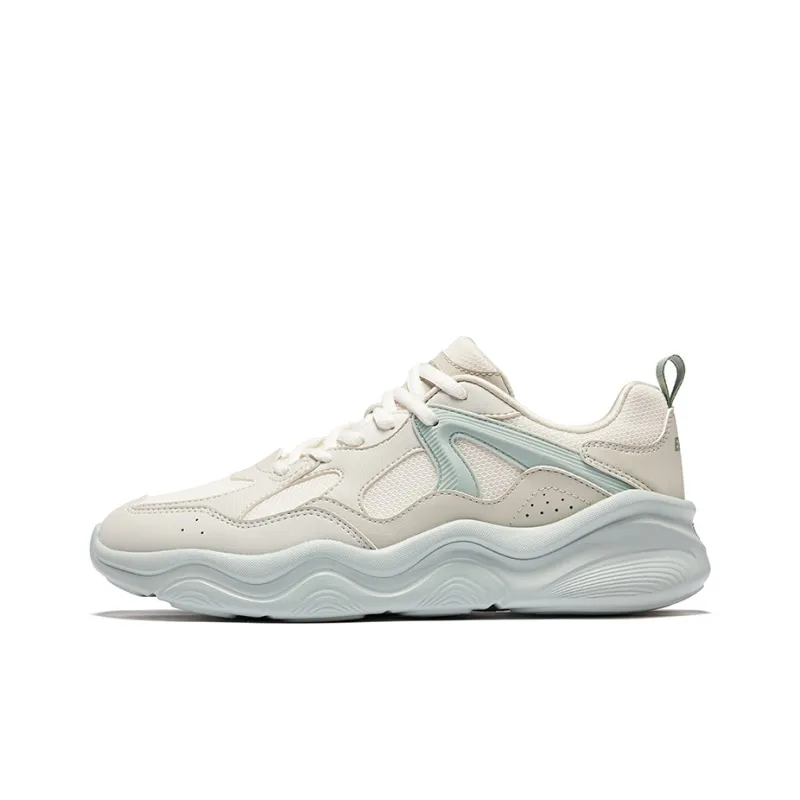 Erke Abrasion Resistant Breathable Low Top Casual Shoes Men's Microcrystal White Wild Gray-0