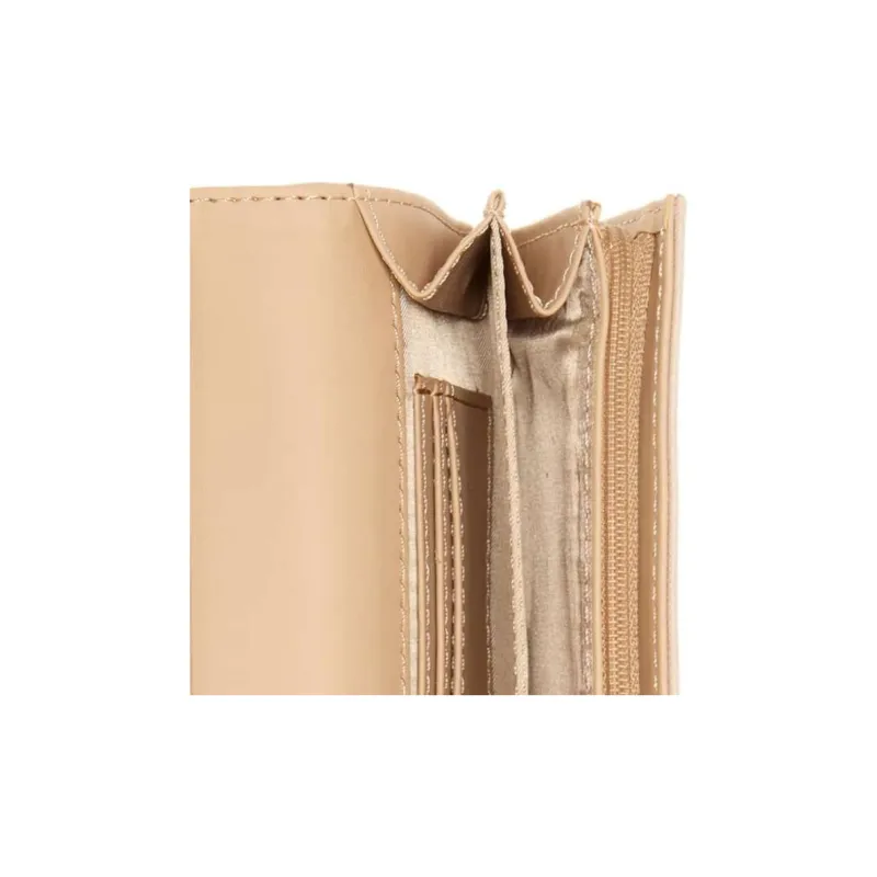 GUESS Artificial Leather Card Holder Wallet Unisex Brown-4