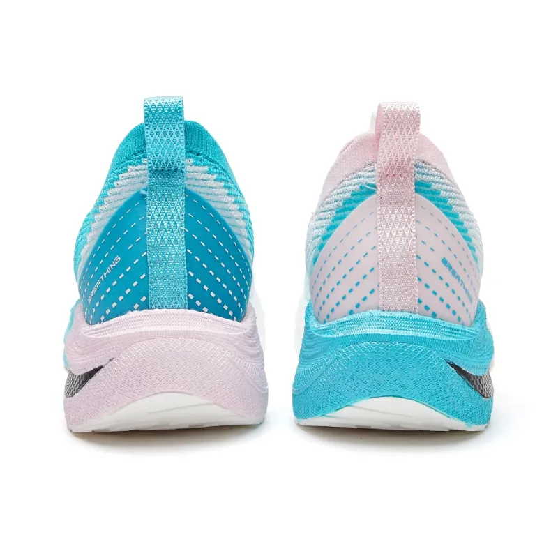 VOIT Cushioning Lightweight Rebound Low Top Marathon Running Shoes Unisex Pink Blue Mismatched-5