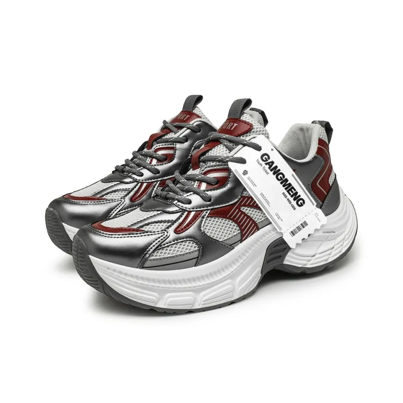 Hong Kong Meng Slip Resistant, Abrasion Resistant, Breathable Low Top Chunky Sneakers Men's-16