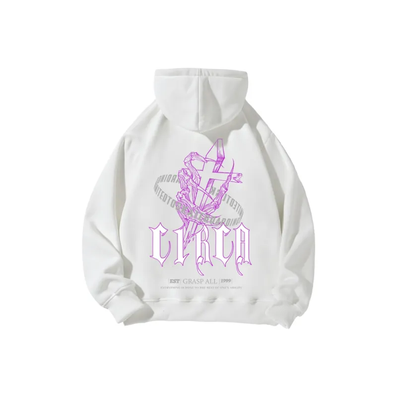 C1RCA American Luxury Streetwear Vintage Cross Letter Logo Print Sweatshirt Unisex-2