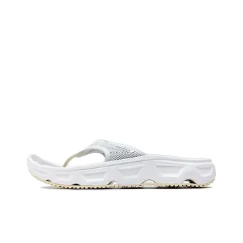 SALOMON Reelax Break 6.0 Rubber Sole Slip Resistant Flip Flops Women's White Gray