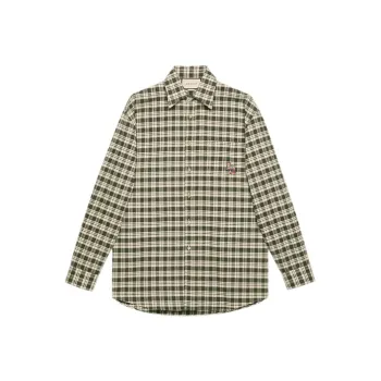 GUCCI Cat patch Checked Shirt