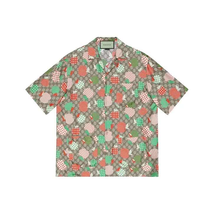 GUCCI Shirts Men Brown-0